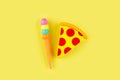 Funny souvenir pen looks like icecream and power bank like a pizza