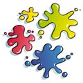 Funny spots of paint Royalty Free Stock Photo