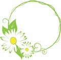 Funny spring floral border. Royalty Free Stock Photo