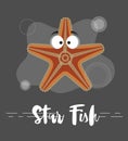 Funny Starfish Character