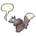 funny startled squirrel cartoon with speech bubble