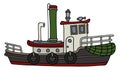 Funny steam tugboat