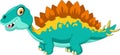 Funny stegosaurus cartoon