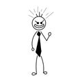 Funny Stick figure hand drawn style for print