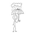 Funny Stick figure hand drawn style for print