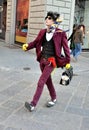 Funny street actor in Italy Royalty Free Stock Photo