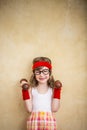 Funny strong child Royalty Free Stock Photo