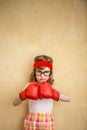 Funny strong child Royalty Free Stock Photo