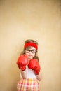 Funny strong child Royalty Free Stock Photo