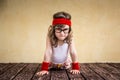 Funny strong child Royalty Free Stock Photo