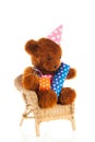 Funny stuffed bear with gifts