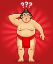 Funny Sumo In Confused Expression