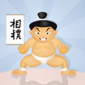 Funny sumo wrestler