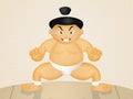 Funny sumo wrestler