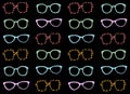 Funny sunglasses pattern vector fashion illustration