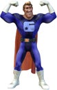 Funny Superhero Cartoon, Hero, isolated