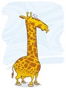 Funny surprised giraffe