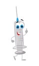 Funny syringe, modern flat vector illustration Royalty Free Stock Photo