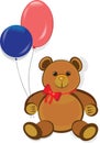 Funny teddy bear,happy birthday card