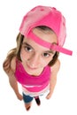 Funny teenage girl wearing a baseball cap Royalty Free Stock Photo