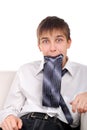 Funny Teenager with a Necktie