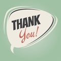 Funny thank you speech bubble