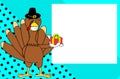 Funny thanksgiving turkey cartoon expression background