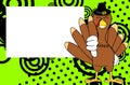 Bad Thanksgiving turkey cartoon expression background