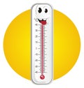Happy thermometer and sun