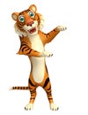 Funny Tiger cartoon character