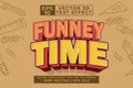 Funny Time Cartoon Style 3D Editable Text Effect Royalty Free Stock Photo