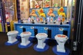 Funny toilet bath arcade game with funny characters