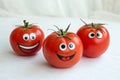 Funny tomatoes with googly eyes Royalty Free Stock Photo