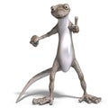 Funny toon gecko Royalty Free Stock Photo