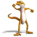 Funny toon gecko Royalty Free Stock Photo