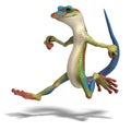 Funny toon gecko Royalty Free Stock Photo