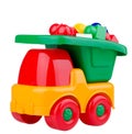 Funny toy car with building blocks Royalty Free Stock Photo