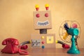 Funny toy robot Royalty Free Stock Photo