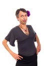 Funny transvestite portrait Royalty Free Stock Photo