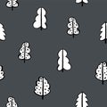 funny trees seamless pattern in scandinavian style . Doodle tree hand drawn Royalty Free Stock Photo