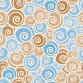 Funny trendy curls seamless pattern. Royalty Free Stock Photo