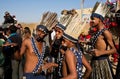 Funny tribal dancing people from African continent