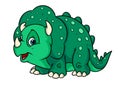 Funny triceratops dinosaur animal character cartoon illustration