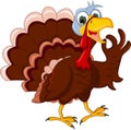 Funny turkey cartoon