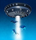 Funny UFO Space Alien Cow Abduction