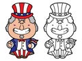 Funny Uncle Sam. Royalty Free Stock Photo