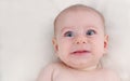 Funny unsure scared baby Royalty Free Stock Photo