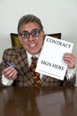 Funny Used Car Salesman or Crooked Banker, Lawyer Royalty Free Stock Photo
