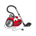 Funny vacuum cleaner cartoon character