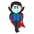 Funny Vampire Cartoon with costume